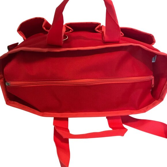 Reisenthel Shopper Large Nylon Tote Bag Zip Up Double Handle 15 X 14 Red Grocery - Picture 6 of 9